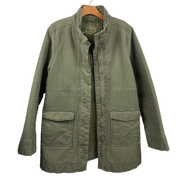 Prana Trip Military Green Plush Lined Organic Cotton Stretch Jacket Size M - Picture 6 of 12